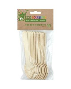 Wooden Teaspoon 110mm - Pack 10 (460579A)