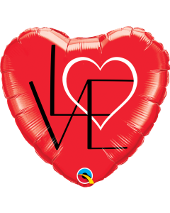 LOVE Red - 18 Inch Heart Foil Balloon (46079Q)