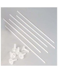 Balloon Straw 60cm (24 Inch) White - Bundle 100 (47737Q)