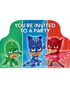 PJ Masks - Party Invitations - 8 Pack (491741AM)