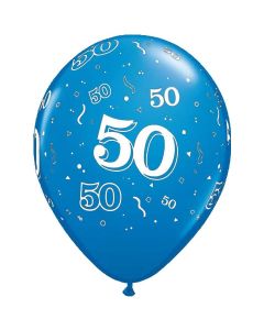 50-A-Round Sapphire Blue Pearl - 28cm (11 Inch) Latex Balloon (50-04)