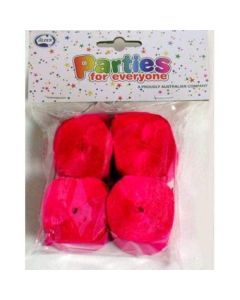 Cerise Crepe Streamers (Pack of 4) - 35mm wide x 13m long x 4 qty (510036A)
