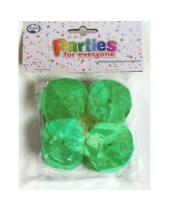 Lime Green Crepe Streamers (Pack of 4) - 35mm wide x 13m long x 4 qty (510337A)