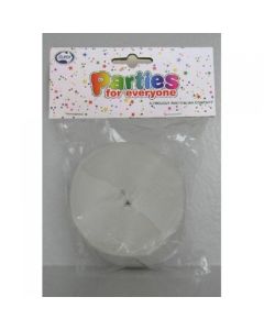 White Crepe Streamer - 45mm wide x 30m long - Pack 1 (530011A)