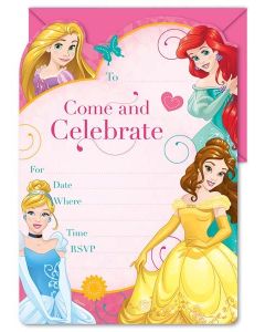 Disney Princess Party - Invitation and Envelope (E2082)