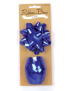 Ribbon & Bow Star & Egg - Blue (E2442)