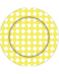Lemon Yellow Printed - Plates (E3531)