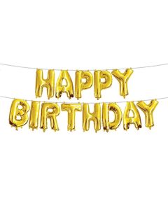 Happy Birthday - Gold - Foil Balloon Banner (E4336 )