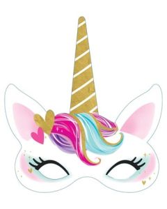 Unicorn Masks - (Pack of 8) (E6627)