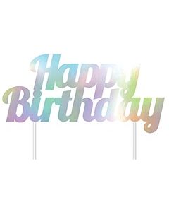 Birthday Cake Topper - Iridecent (E5433)