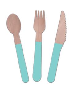 Wooden Cutlery Mixed TeaLarge - Adult Costume (Pack of 12) (E6888)
