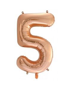 5 Rose Gold Number - 86cm (34') Foil Balloon (5RoseA)