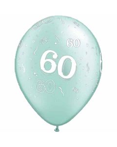 60-A-Round Mint Green Pearl - 28cm (11 Inch) Latex Balloon (60-07)