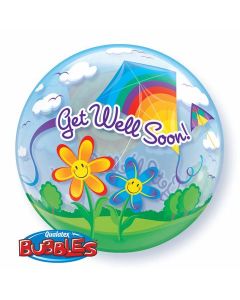 Get Well Soon! Kites - 22 Inch Bubble Balloon (68654Q)