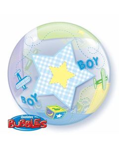 Baby Boy Airplanes - 22 Inch Bubble Balloon (69728Q)