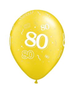 80-A-Round Yellow Pearl - 28cm (11 Inch) Latex Balloon (80-16)