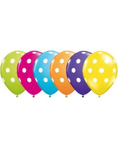 Big Polka Dots Tropical Assorted - 28cm (11 Inch) Latex Balloon (85066Q)