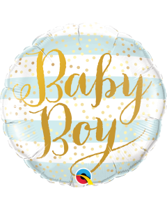Baby Boy Blue Stripes - 18 Inch Foil Balloon (88001Q)