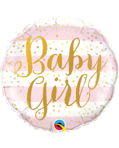 Baby Girl Pink Stripes - 18 Inch Foil Balloon (88004Q)
