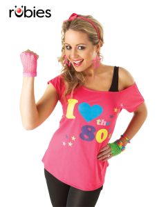 I Love The 80S T-Shirt Adult Costume (RUB880873)