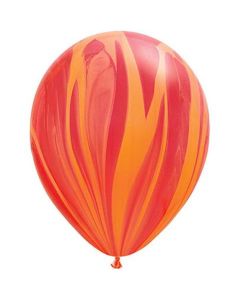 Red / Orange Agate - 28cm (11 Inch) Latex Balloon (91540Q)