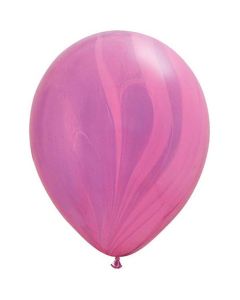 Pink / Violet Rainbow Agate - 28cm (11 Inch) Latex Balloon (91543Q)