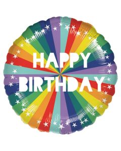 Happy Birthday Rainbow 45cm Foil Balloon (9914485AM)