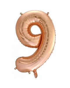 9 Rose Gold Number - 86cm (34') Foil Balloon (9RoseA)