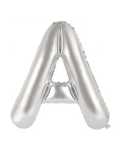 A Silver Letter - 86cm (34') Foil Balloon (ASilverA)