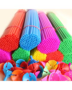 Balloon Straw (40cm) - Coloured - Single (CB2402)