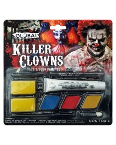 Killer Clowns Face & Body Paint Set by GlobaLarge - Adult Costume (B710122)