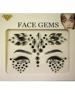 Silver and Black Face Jewels (BS15INT)