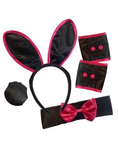 Playboy Bunny Set - Black & Red (CA0140)