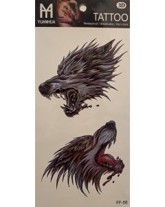 Tattoo Sheet (FF-56) - Wolf Set 2 (CBT1010)