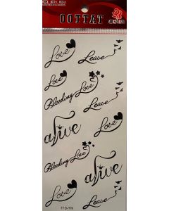 Tattoo Sheet (FF-011) - Love (CBT1040)