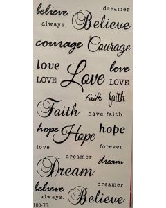 Tattoo Sheet (FF-001) - Love (CBT1042)