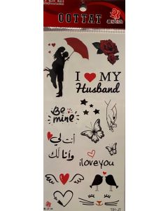 Tattoo Sheet (TL-167) - Love (CBT1043)