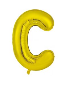 C Gold Letter - 86cm (34') Foil Balloon (CGoldA) (CGoldA)