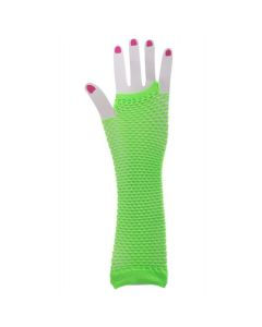 Fishnet Glove Long - Neon Green - Finger Less Gloves (DPI1261_3)