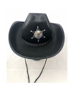 Sheriff Hat Feltex - Black (Cowboy Hat) (DPI1508)
