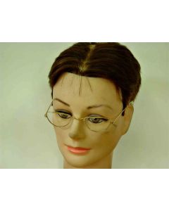 Santa Clause - Gold Frame Clear 3/4 Reading Glasses (FNGSC)