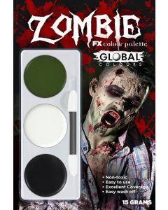 Zombie Face Paint Palette by GlobaLarge - Adult Costume (FPKZ)