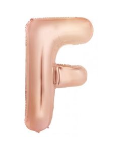 F Rose Gold Letter - 86cm (34') Foil Balloon (FRoseA)