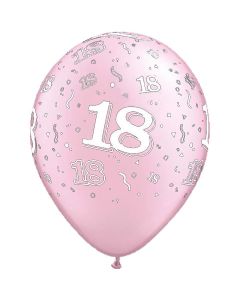 18-A-Round Pink Pearl - 28cm (11 Inch) Latex Balloon (44548Q)