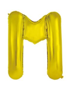 M Gold Letter - 86cm (34') Foil Balloon (MGoldA)