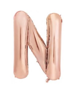 N Rose Gold Letter - 86cm (34') Foil Balloon (NRoseA)