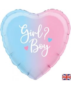 Heart Gender Reveal 45cm Foil Balloon (210722A)