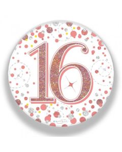 Badge 75mm 16th - Sparkling Fizz Rose Gold (OT654310)