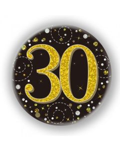 Badge 75mm Sparkling Fizz #30 Black/Gold (OT654471A)