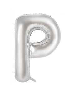 P Silver Letter - 86cm (34') Foil Balloon (PSilverA)